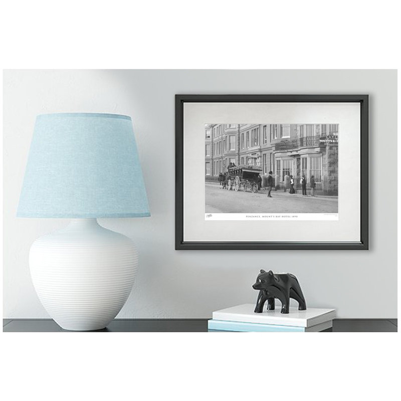 Penzance, Mounts Bay Hotel 1890 - Single Picture Frame Print, 28cm H x 36cm W x 2.3cm D