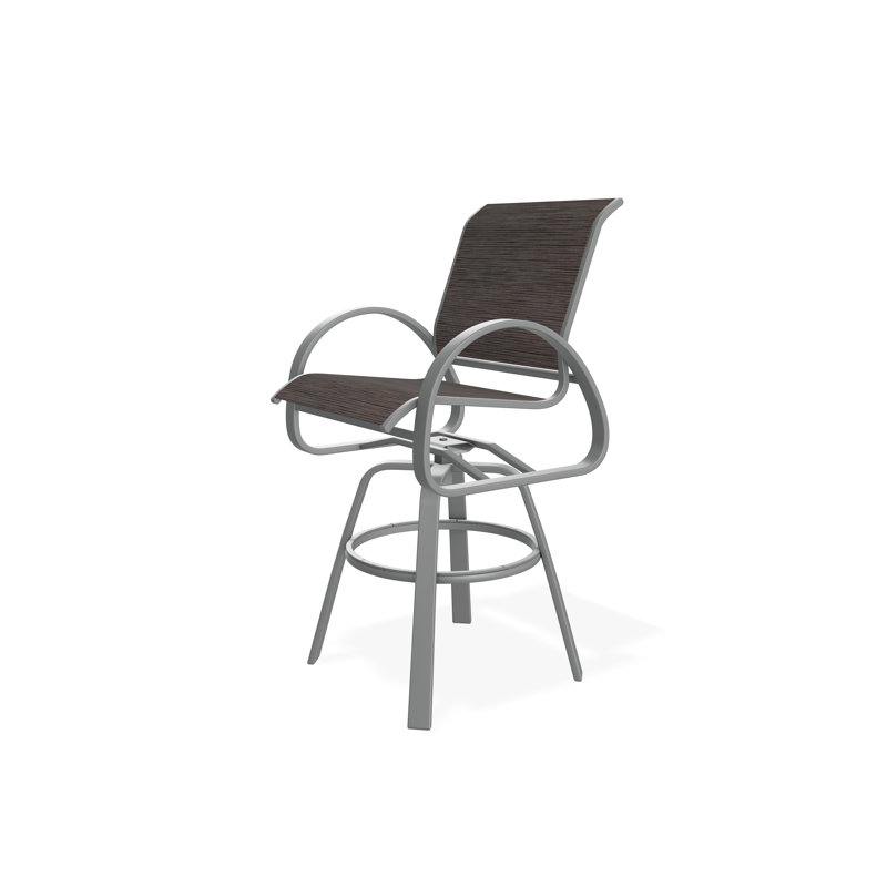 Chaise de café pivotante en aluminium Aruba II, Graphite, James, 29