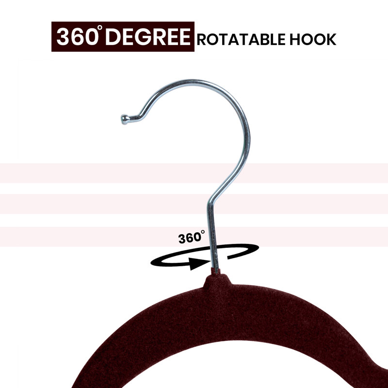 Velvet Standard Hanger For Dress/Shirt/Sweater (Set of 20), Red