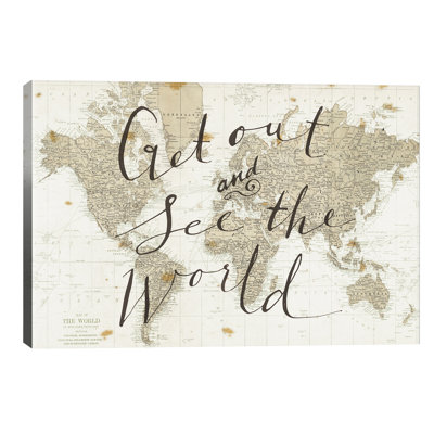 Get Out And See The World by Sara Zieve Miller - Wrapped Canvas Print