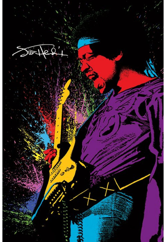 Jimi Hendrix - Reproduction d'affiche de peinture (22 x 34)