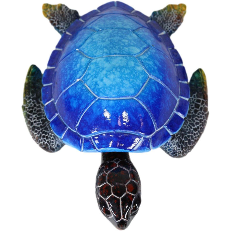 Figurine de tortue de mer, Bleu et noir