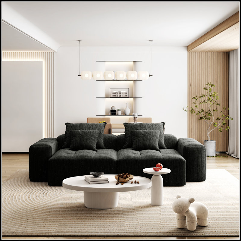 Canapé modulaire surdimensionné Modern, Noir