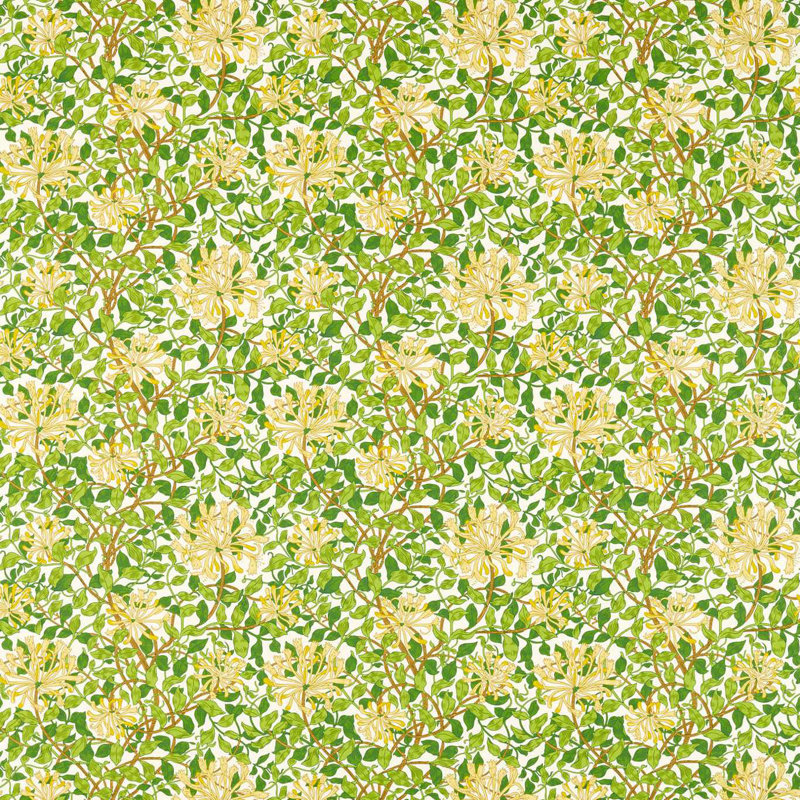 Honeysuckle Fabric, Cream/Chocolate