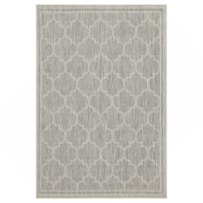 Pavillon de jardin argenté 7 pi 10 po X 10 pi 3 po Tapis intérieur / extérieur