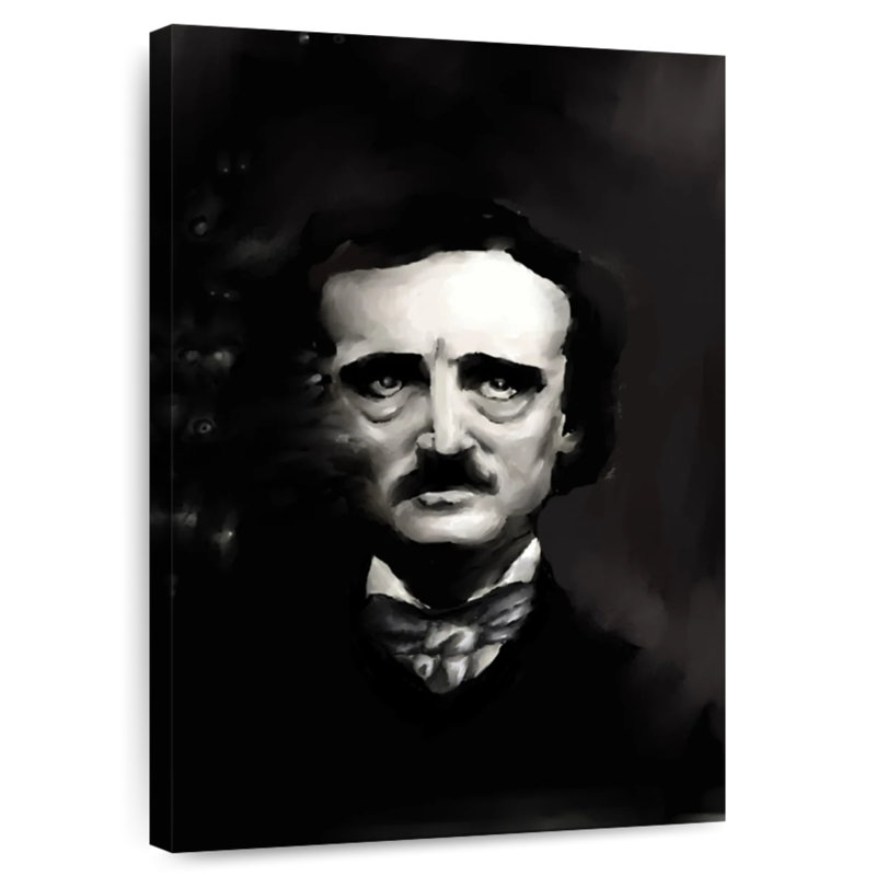 Keiraleigh, Edgar Allan Poe, portrait sombre, H 30 po x l 20 po