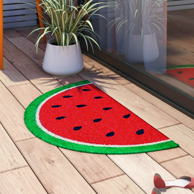 Tapis d'extérieur antidérapant Achraf Watermelon Slice 29 po x 17 po