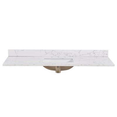 Avora 60 In. X 22 In. Integrated Single Sink Vanity Top