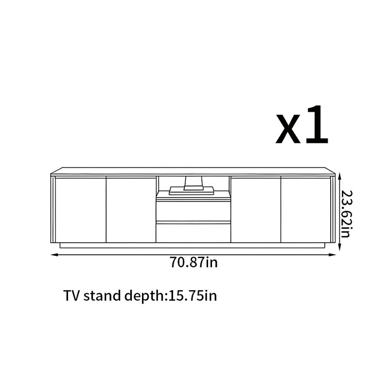 Floor standing TV stand, 70.87"