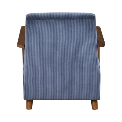 Contemporary Blue Accent Chair, Foam Padding, Solid Wood Frame For Living Room Modern Chair In Blue, And Plywood Construction,
