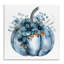 Plaque murale citrouille bleue avec fleurs, design by Creative Studio