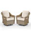 Ensemble de 2 chaises pivotantes à dossier haut toutes saisons Quirama-345598883