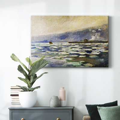 Ice Floating at Port-Gallery Wrapped Canvas