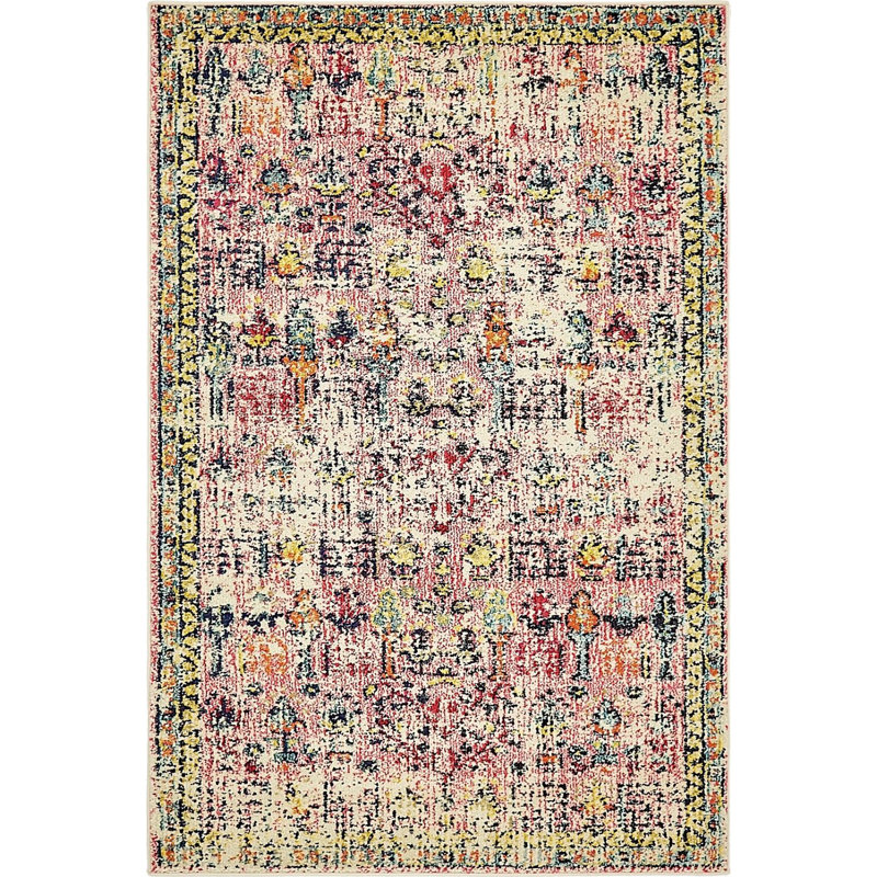 Ikat Indoor Rug, Rectangle 4' x 6'