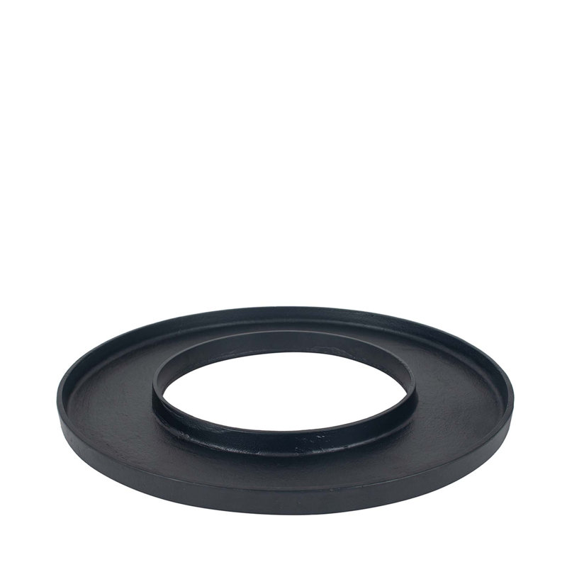 Mcgowen Metal Decorative Plate 1, Matte Black