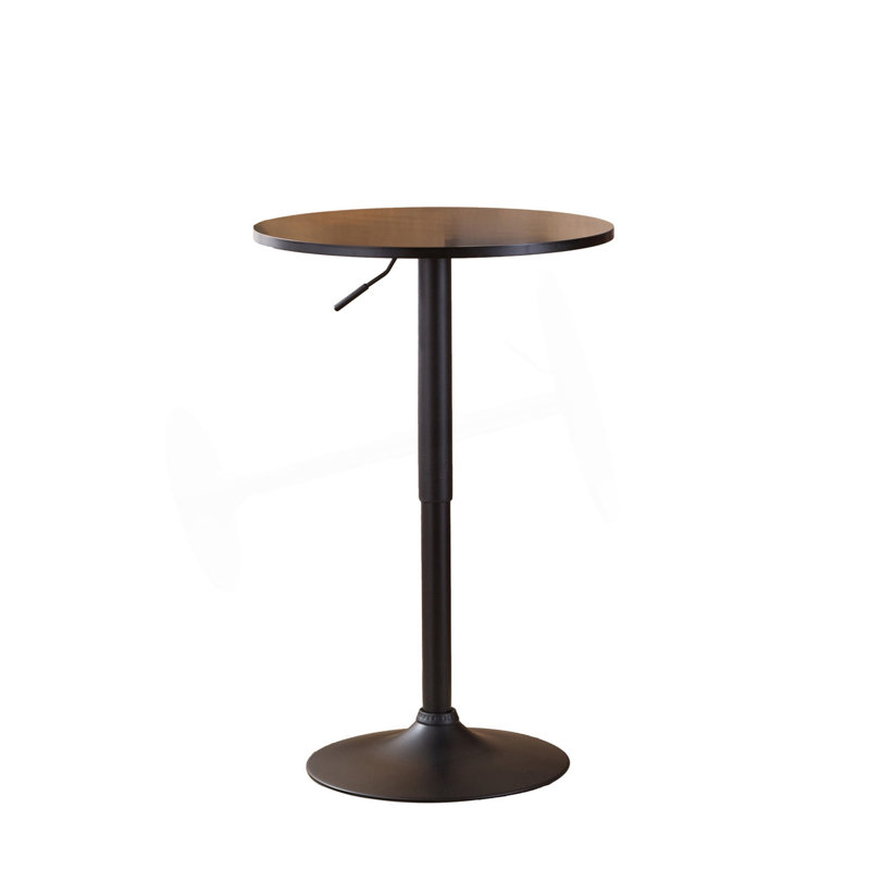 Round Top Adjustable Height Bar Table