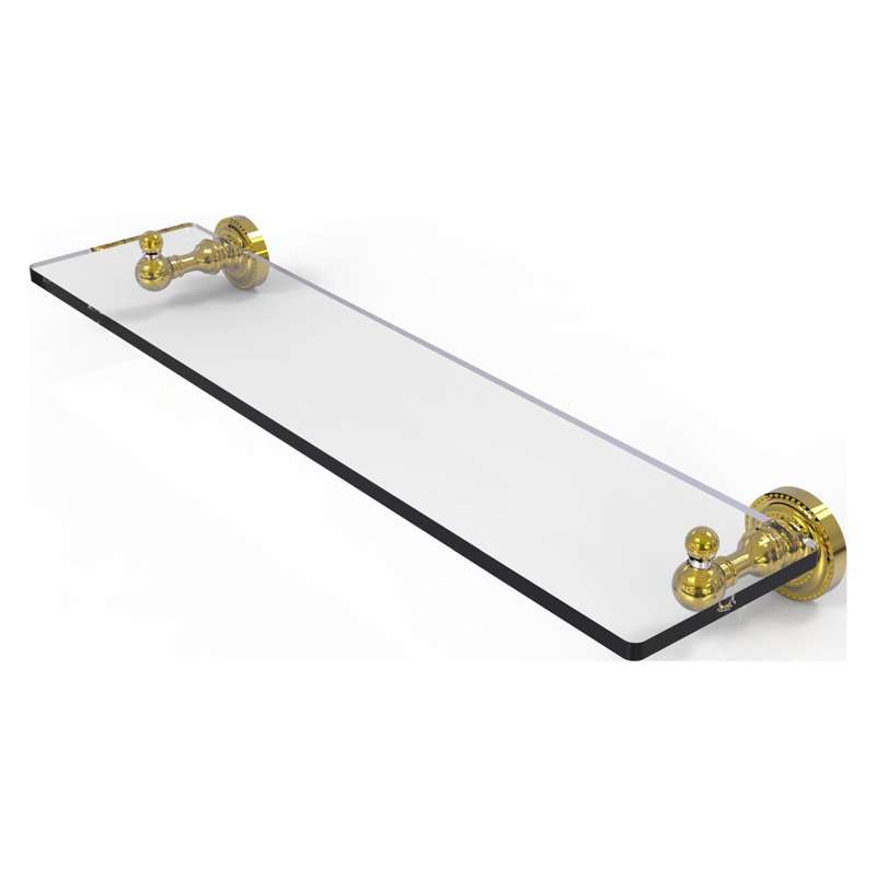 Marchmont Bracket Shelf, 22", Polished Brass