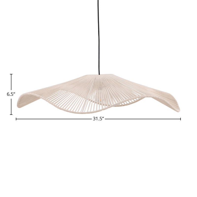 Jackie Pendant Light, Cream