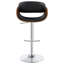 Tabouret de bar réglable noir et chrome