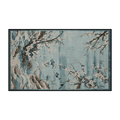 Machine Washable Gray Area Rug