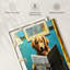 Golden retriever sur une toilette sur toile-940256004