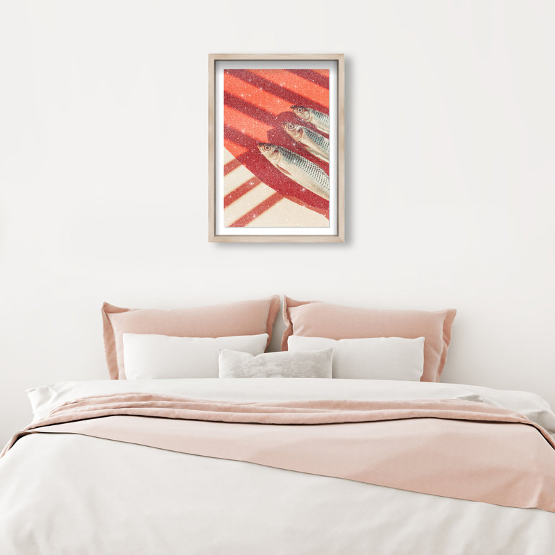 Coast Catch Print by Oliver Gal, 16.5"H x 11.5"W, Natural Oak Shadowbox