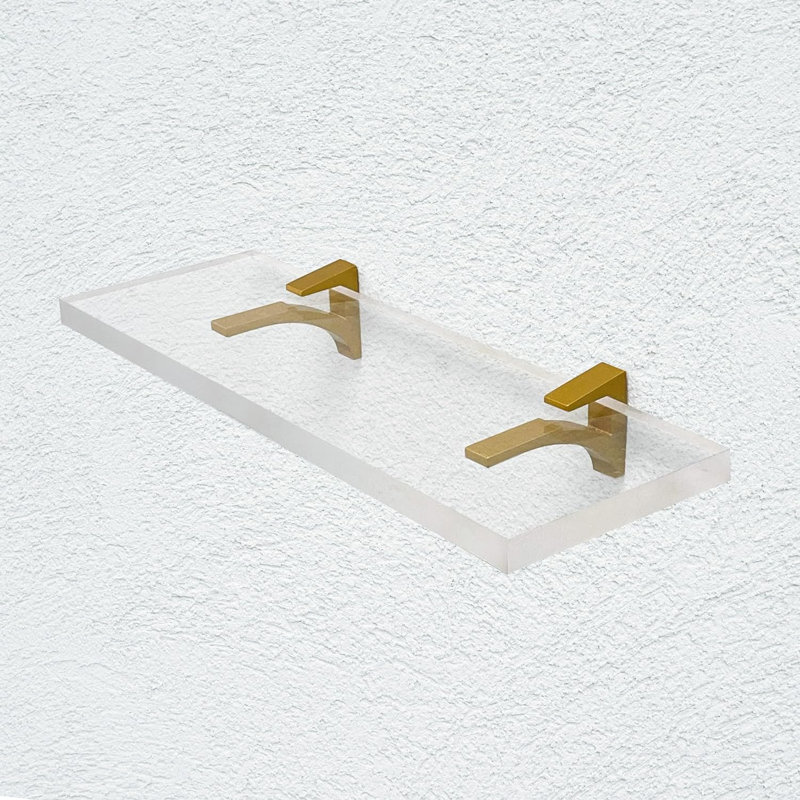 Aristodemos Acrylic Bracket Shelf, Bronze