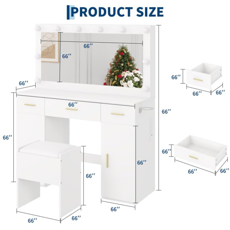 Dressing Table with Mirror