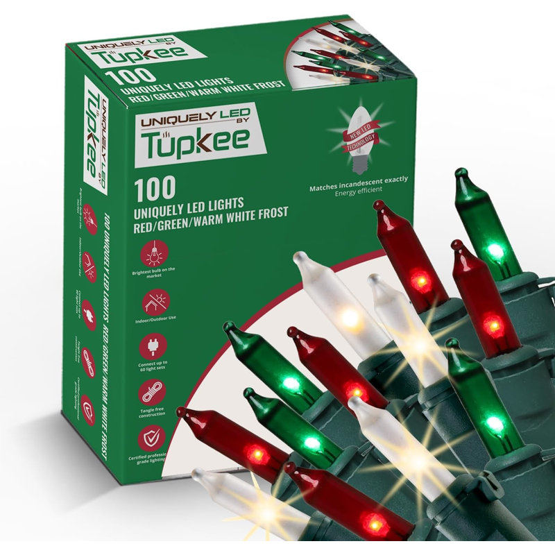 Lumières scintillantes Tupkee Christmas Uniquely, Rouge / Vert / Blanc