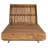 Lounge Chaise Set With Acacia Wood And Cream Cushion, Triple Folds For Ultimate Comfort And Style-720253155-720253166