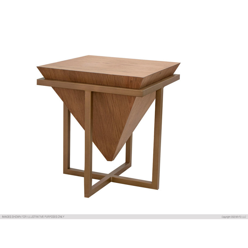 Table de chevet Jiatao, H 24 po x l 22,75 po x P 22,75 po