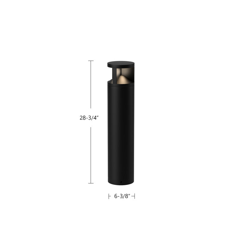 Borne d'éclairage en aluminium Glen Glen, H 28,75 po x l 6,38 po x P 6,38 po