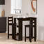 Bar Table Black Oak Wood Medium Bar Table Rectangular Modern