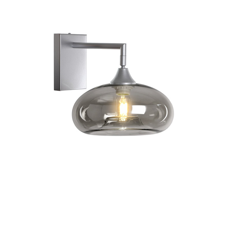Bonifacio Iron Armed Sconce, Smoke, Silver