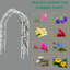 8 arches de jardin en métal - blanc crème, atmosphère améliorée, support pour plantes, treillis blanc, 8 façons d'assembler, améliorer la verdure