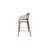 Upholstered Counter Stool with Solid Wood Frame