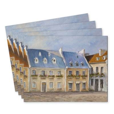 Old Quebec City Polyester Boltwood Set of 4 - Home Decor