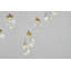 Lustre 14 lumières DEL or avec pendentifs en cristal transparent