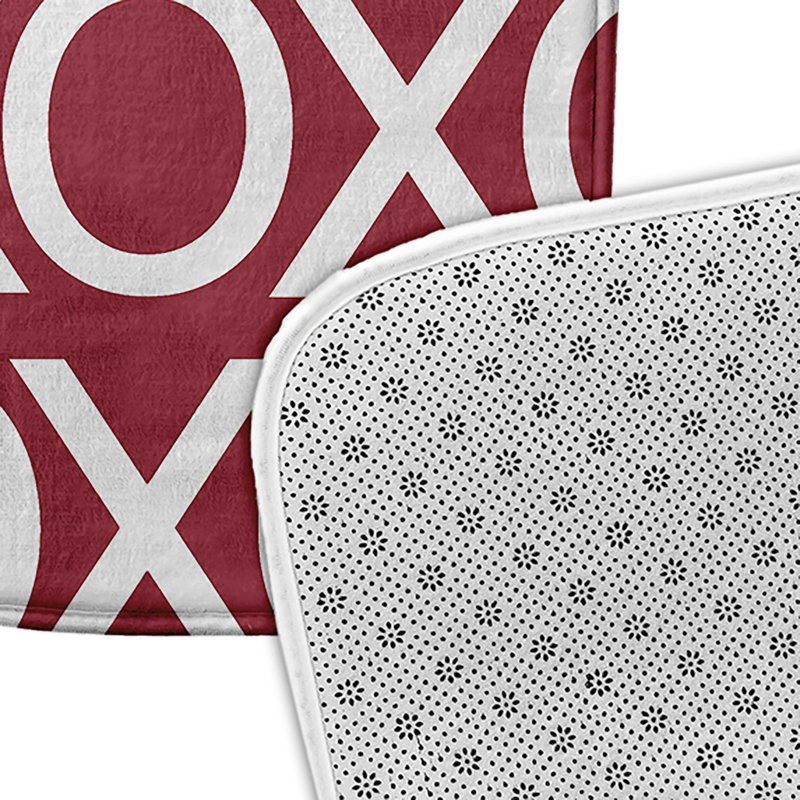 Tapis de bain pour la Saint-Valentin, L 17 po x L 24 po, Rouge