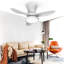 Ventilateur de plafond encastré 32 pouces avec lumière DEL Laurenzo pour petites pièces-707178448