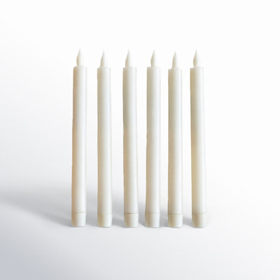 Unscented Flameless Taper Candle with Paraffin Holder