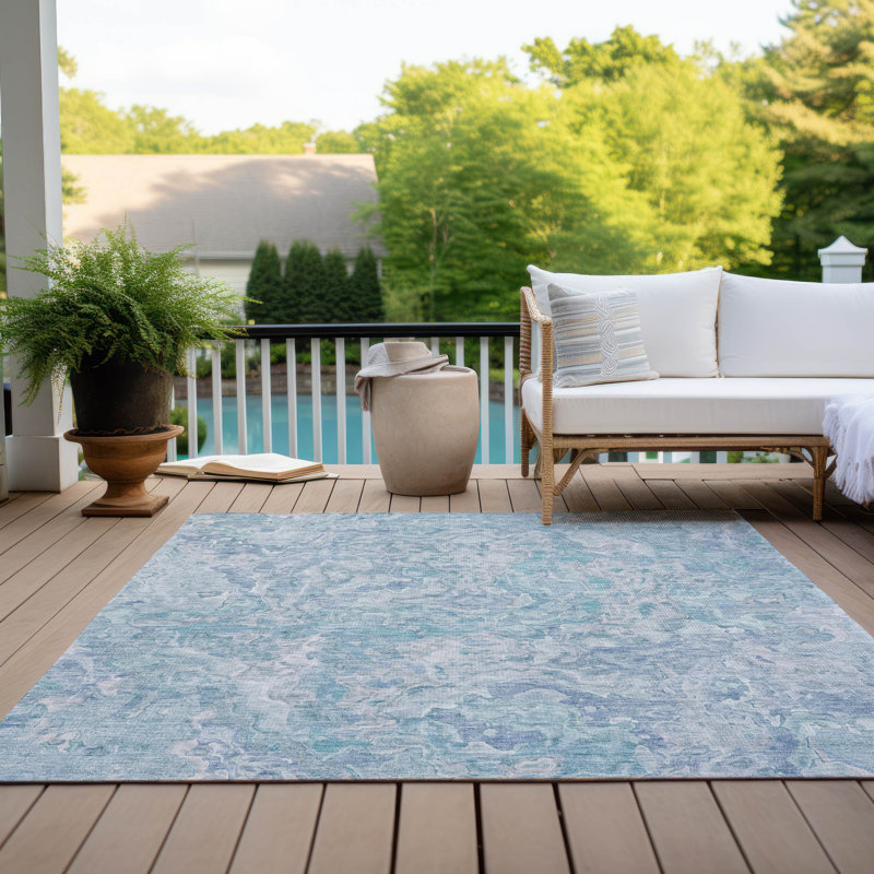Malchow Washable Abstract Indoor / Outdoor Rug, Rectangle 2'6" x 3'10"