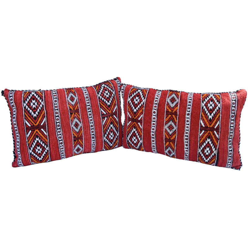 Wool Lumbar Rectangular Pillow Cover & Insert