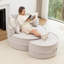 Fauteuil demi-tonneau rembourré avec repose-pieds-1393004081