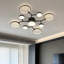 Luminaire de style lustre moderne 9 lumières 9 000 lumières DEL noir industriel 4000K