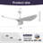 Degregorio 38'' Modern Style 3 Blade Ceiling Fan with Remote Control, DC Motor-1234914933-1213252253