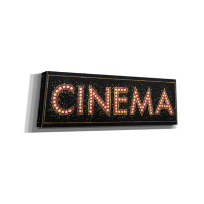 Cinema Marquee On Canvas by James Wiens Print