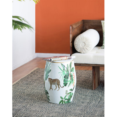 13X13x18" Ceramic Garden Stool