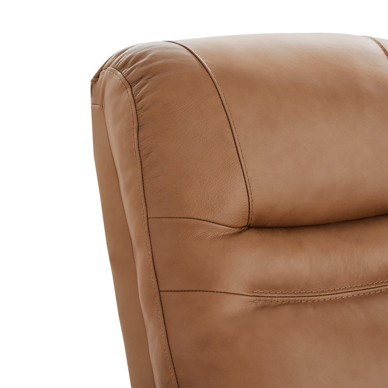 Avin Martina Genuine Leather Swivel Gliding Power Recliner(Set of 2), Brown