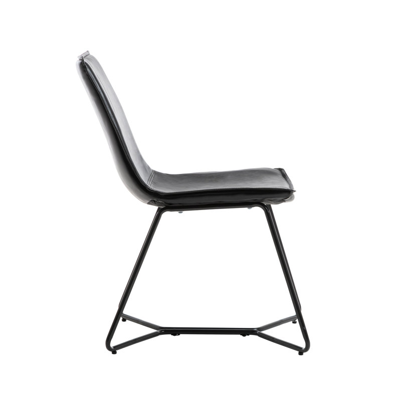 Chaise rembourrée en polyuréthane, Noir